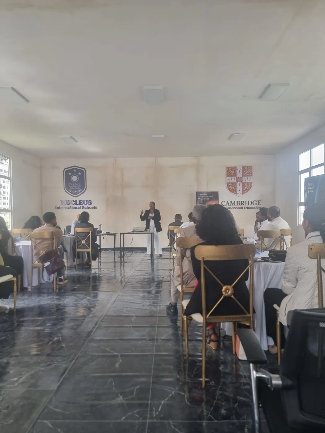 Nucleus teachers and staff seated for the capacity building training session at the Vatican campus in Addis Ababa